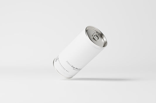 a can of soda on a white background